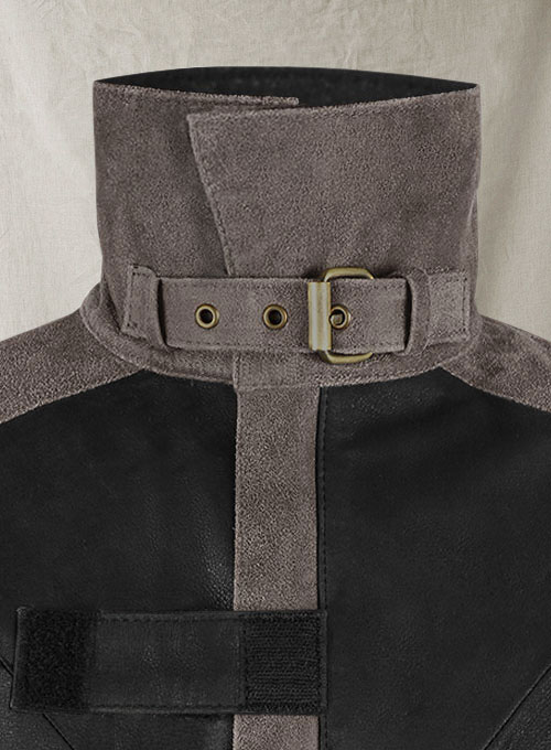 Distressed Black Aiden Pearce Watch Dog Leather Trench Coat