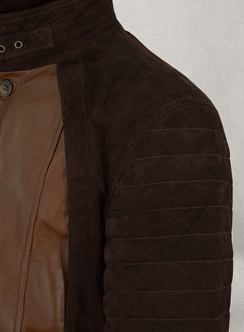 Dark Tan Daniel Radcliff Horns Leather Jacket
