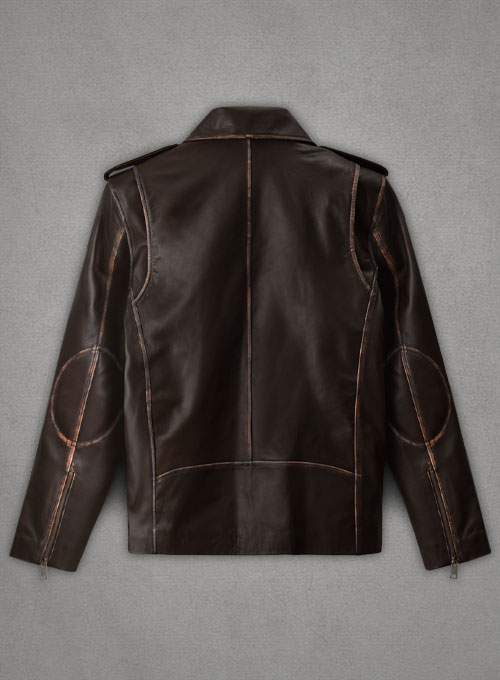 Enforcer Dark Brown Biker Leather Jacket