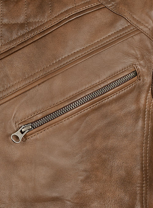 Espanol Timber Brown Brewer Leather Jacket