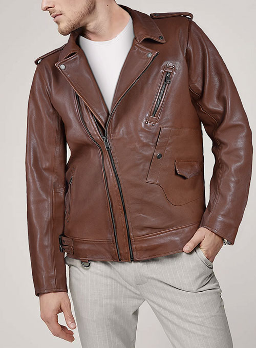 Falcon Tan Rider Leather Jacket