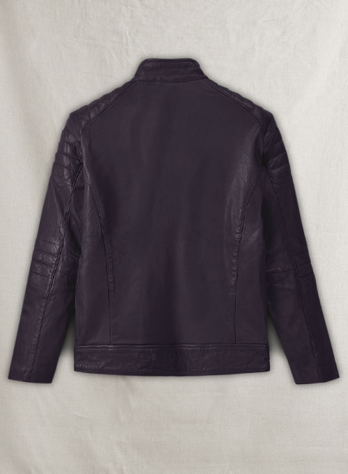 Firefly Moto Purple Biker Leather Jacket