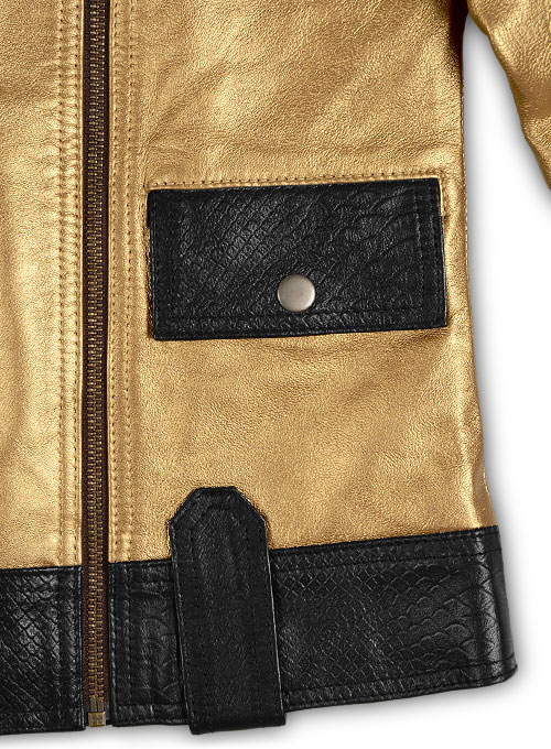 Golden Leather Jacket # 514