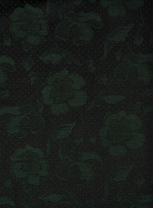 Graffiti Green Black Flower Wool Tuxedo Jacket