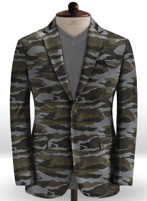 Gray Stretch Camo Jacket : Made To Measure Custom Jeans For Men & Women ...