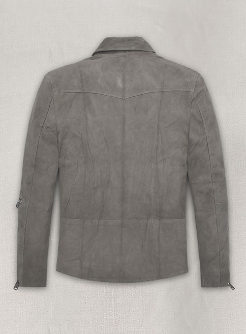Gray Suede Leather Jacket # 903