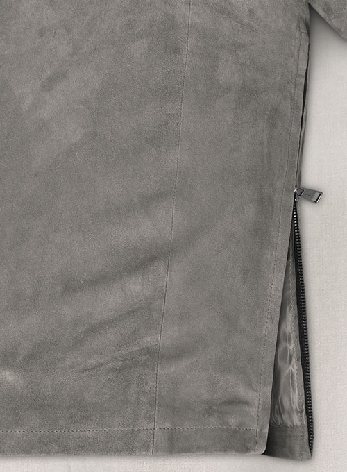 Gray Suede Leather T-Shirt #2