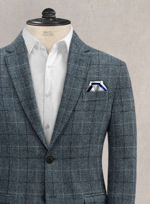 Harris Tweed Puvier Blue Jacket