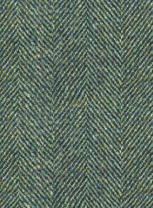 Harris Tweed Wide Herringbone Green Jacket