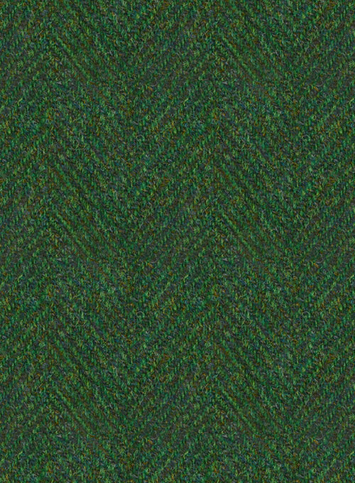 Harris Tweed Wide Herringbone Royal Green Jacket
