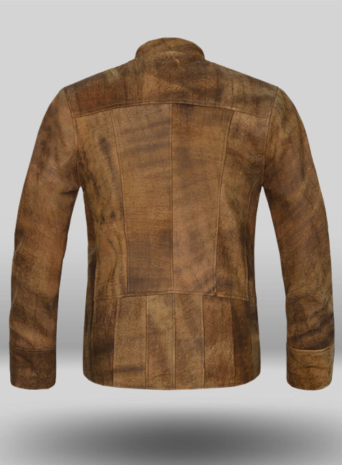 Abstract Brown Leather Cycle Jacket #3