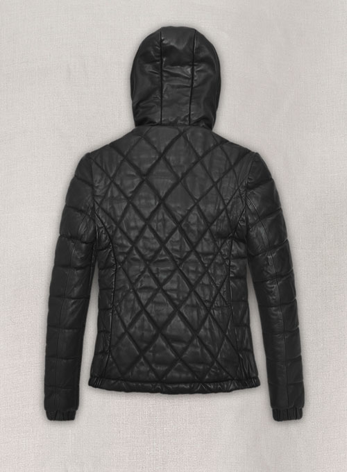 Hooded Leather Jacket # 510