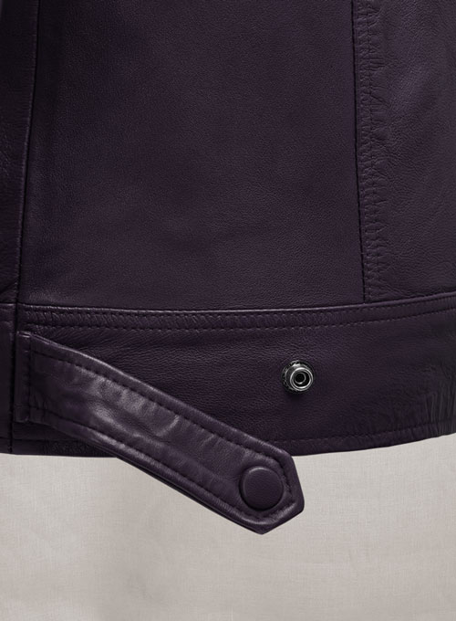 Ironwood Purple Biker Leather Jacket - Click Image to Close