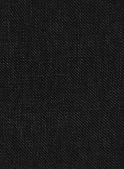 Italian Black Twill Linen Jacket