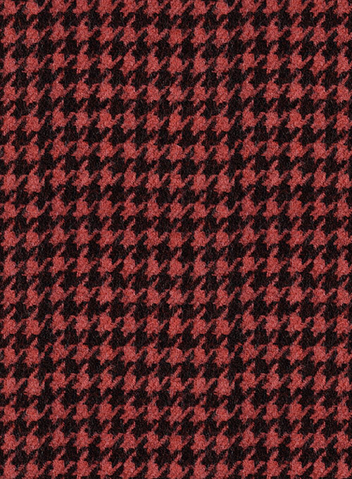 Italian Cerise Houndstooth Tweed Jacket