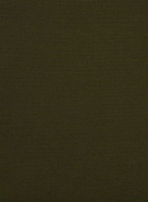 Italian Army Green Cotton Stretch Jacket - Click Image to Close