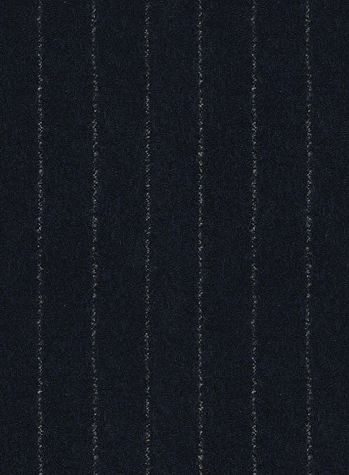 Italian Ercola Navy Blue Stripe Tweed Jacket