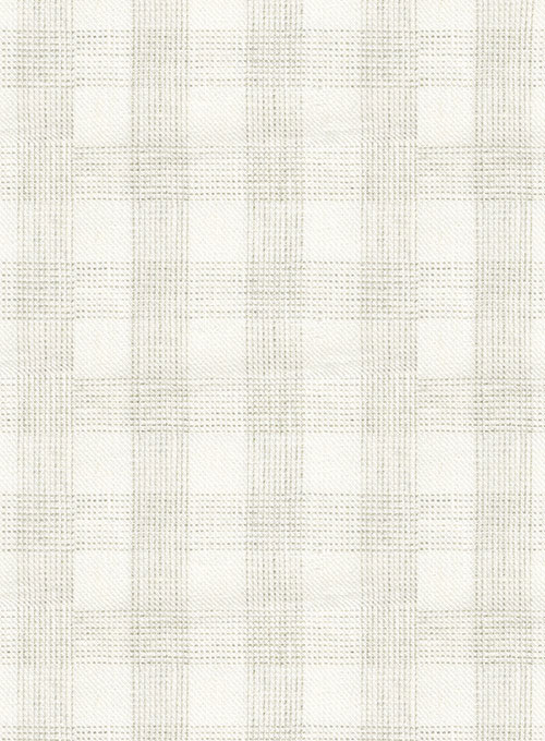 Italian Linen Lemeo Ivory Glen Checks Jacket