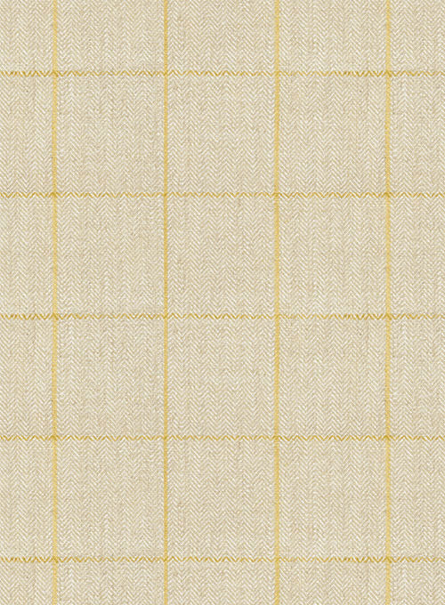 Italian Linen Prima Beige Checks Jacket
