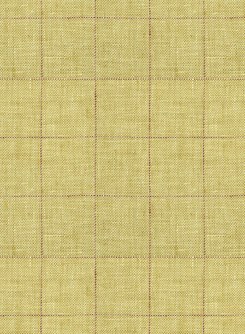Italian Linen Lomna Yellow Checks Jacket