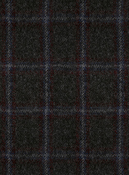 Italian Rimini Dark Gray Checks Tweed Jacket