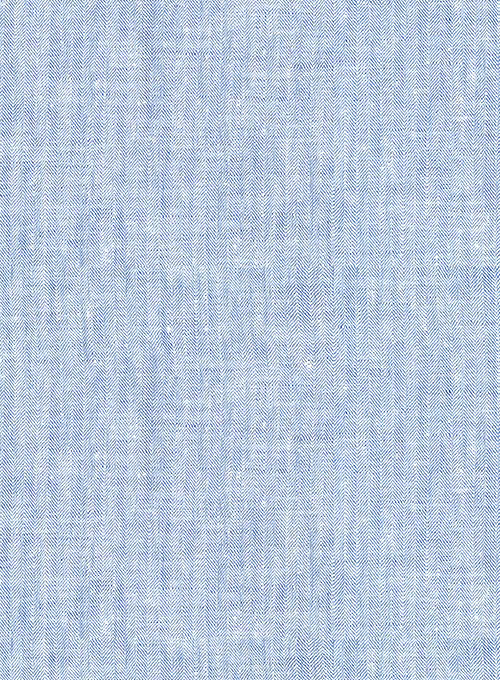 Italian Sky Blue Linen Jacket - Click Image to Close