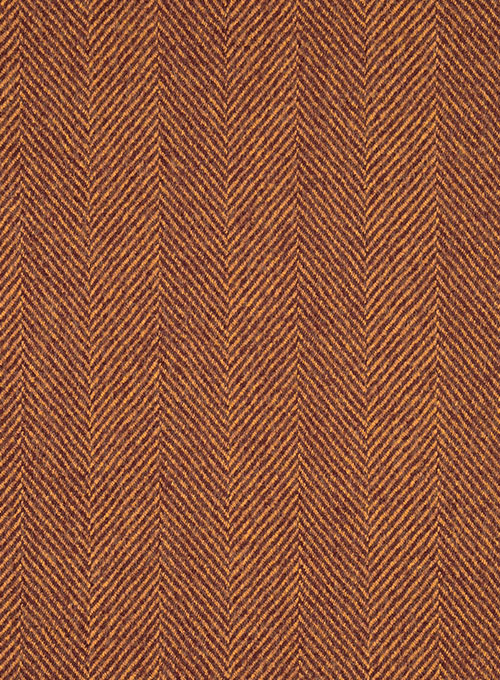 Italian Wide Herringbone Russet Tweed Jacket