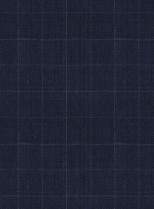 Italian Linen Lunia Navy Checks Jacket