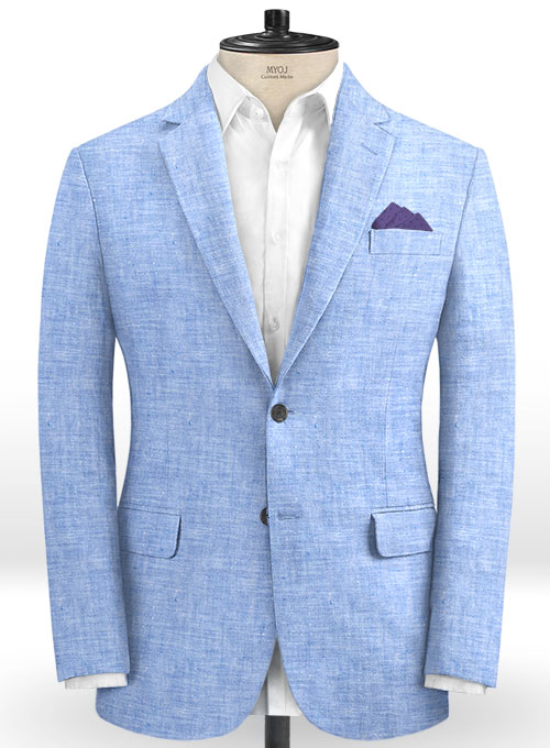 blue linen jacket men's