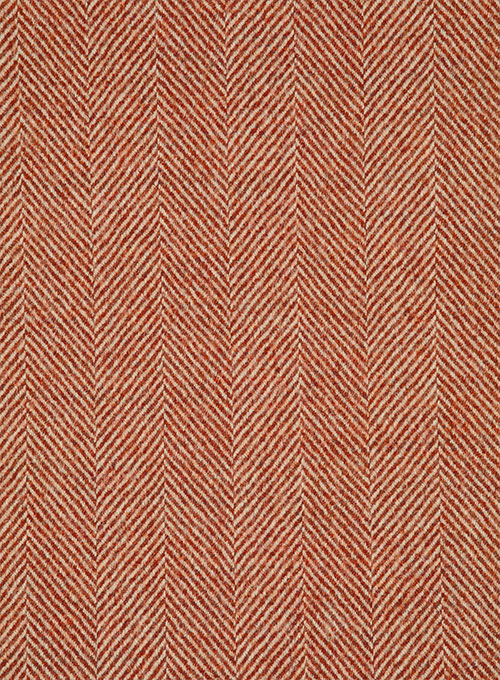 Italian Wide Herringbone Sea Orange Tweed Jacket