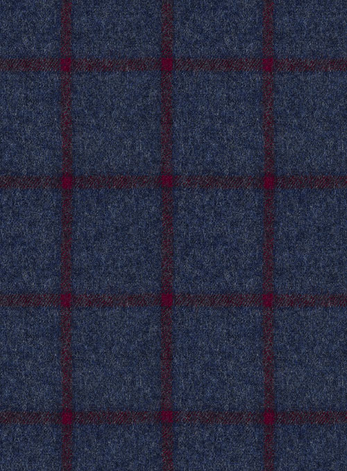 Italian Wool Cashmere Mardio Blue Checks Jacket