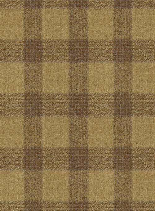 Italian Wool Cashmere Tarzzo Khaki Checks Jacket