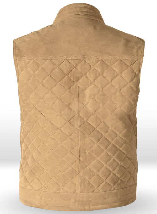 Latte Beige Suede Leather Vest # 324