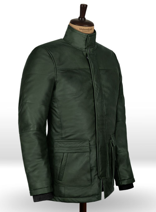 Soft Deep Olive Leather Jacket # 1000