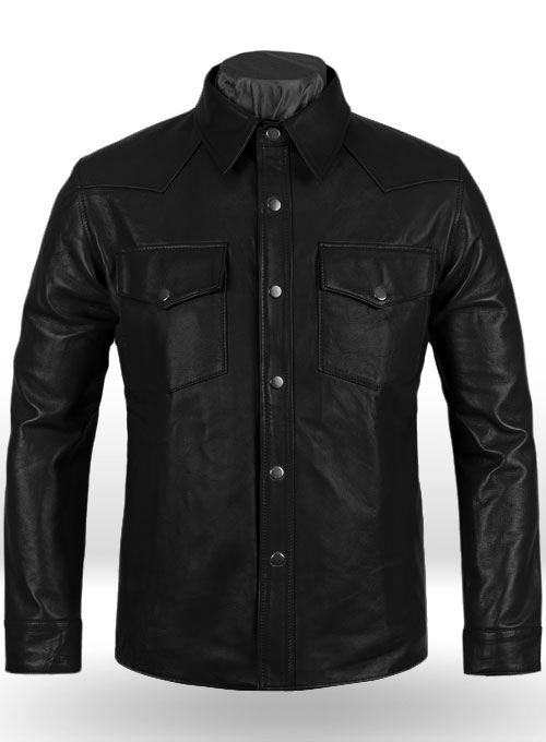 Leather Shirt Jacket - #1S : Made To Measure Custom Jeans For Men ...