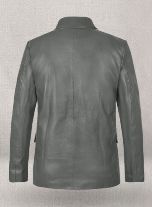 Gray Leather Jacket #611