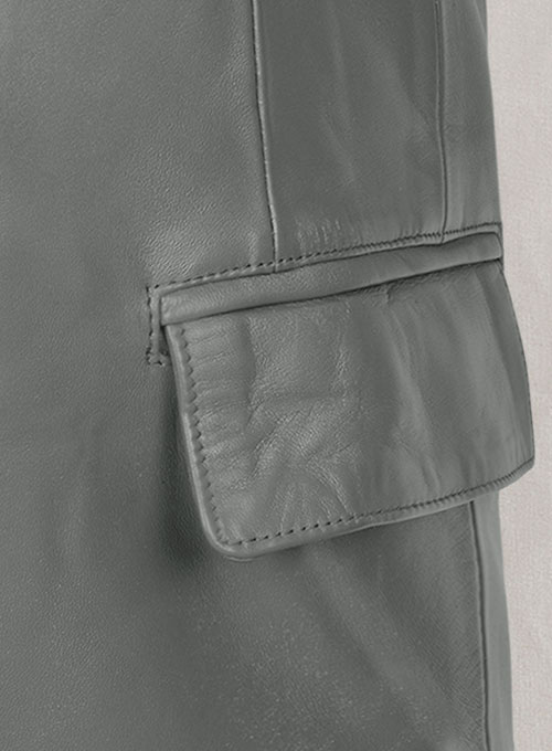 Gray Leather Jacket #611