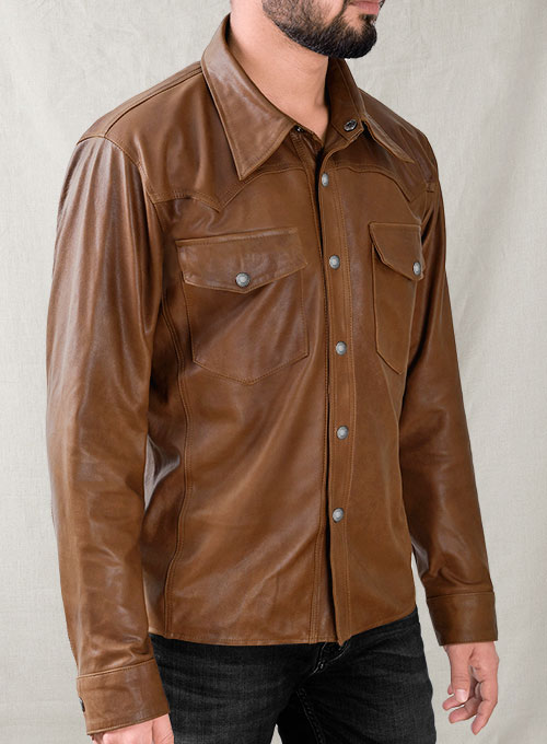 Light Weight Unlined Leather Shirt