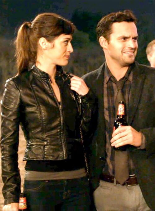 Lizzy Caplan New Girl Leather Jacket
