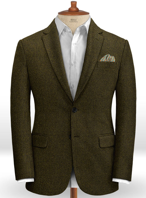 Light Weight Melange Green Tweed Jacket : Made To Measure Custom Jeans ...