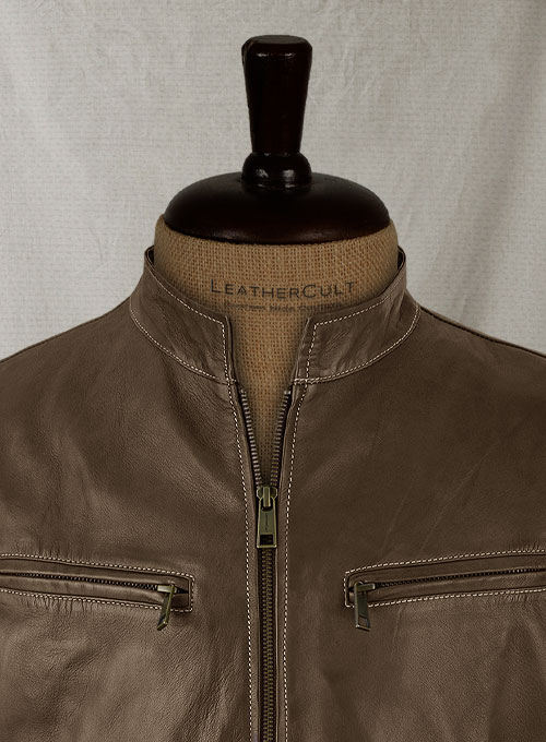 Soft Scottish Brown Washed&Wax Martin Lawrence Leather Jacket #2