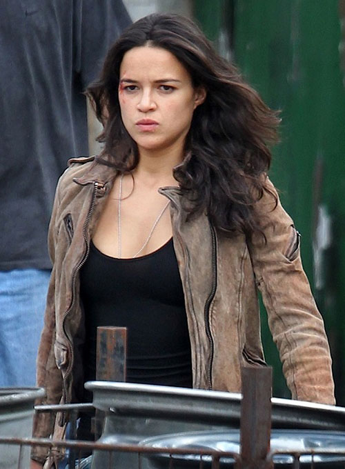 Michelle Rodriguez Furious 7 Leather Jacket - Click Image to Close