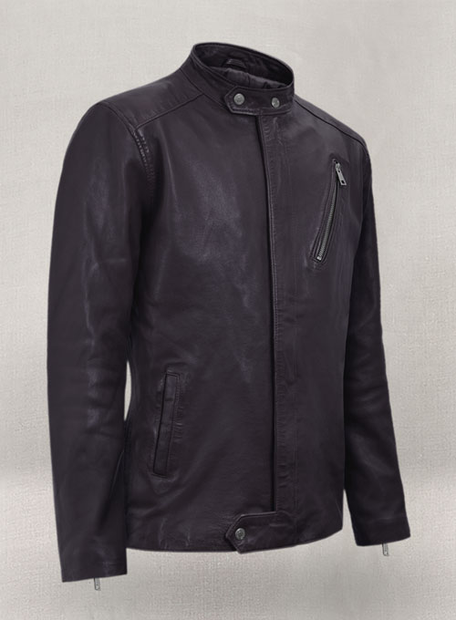 Motorad Purple Biker Leather Jacket