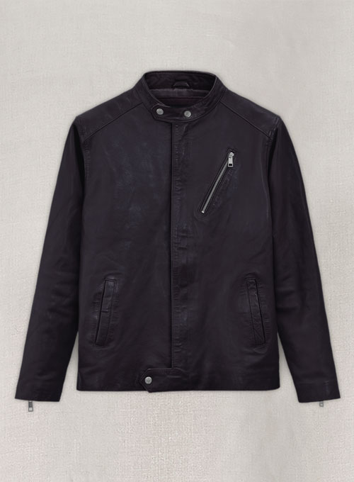 Motorad Purple Biker Leather Jacket