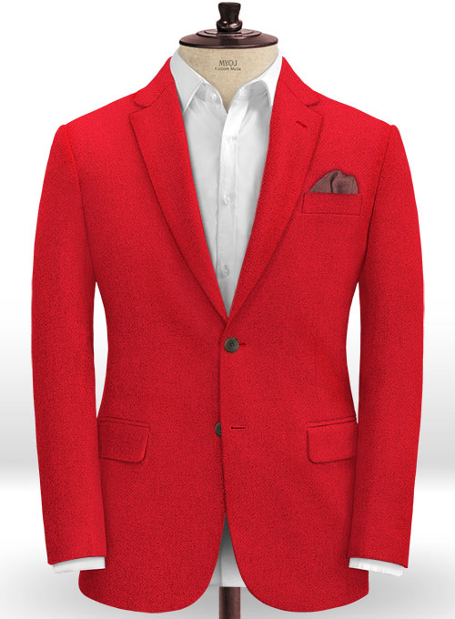 Naples Red Tweed Jacket : Made To Measure Custom Jeans For Men & Women ...
