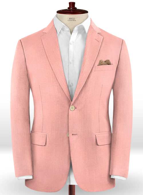 Napolean Runway Pink Wool Jacket Made To Measure Custom Jeans For Men