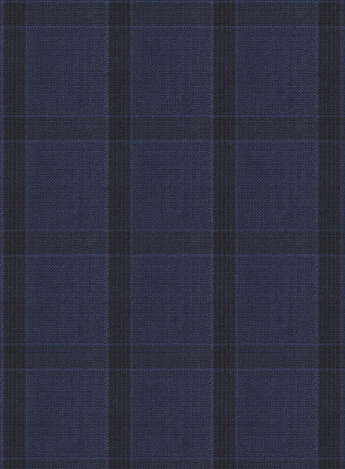 Napolean Tartan Space Blue Wool Jacket