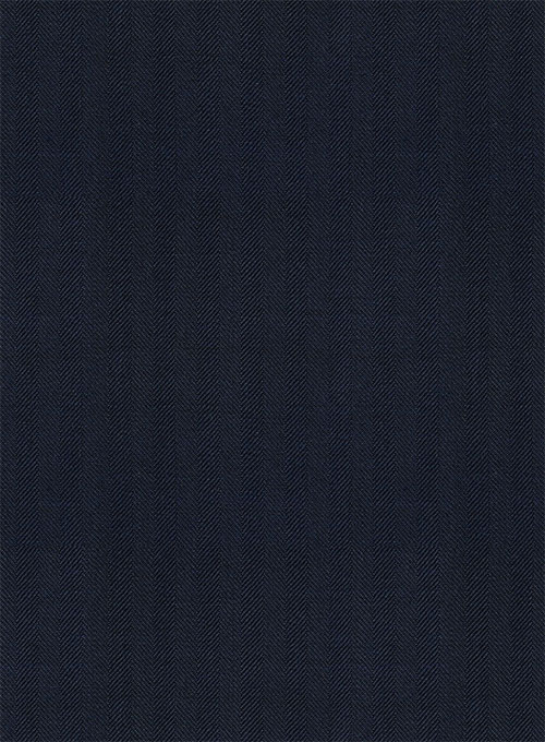 Napolean Navy Herringbone Wool Tuxedo Jacket