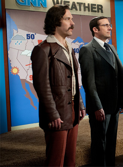 Paul Rudd Anchorman 2: The Legend Continues Leather Blazer