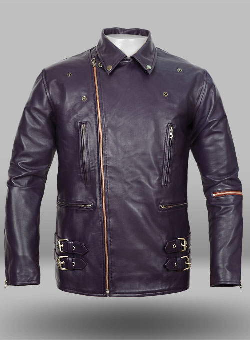 Purple Leather Jacket # 903